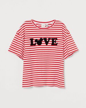 Motif-front T-shirt
